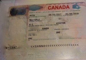 Анна виза гостевая Канада 2017